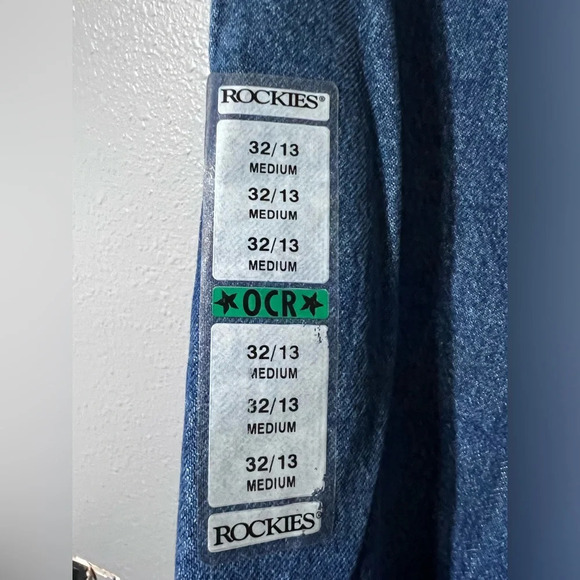 NWT VINTAGE Rockies Jeans Wmns 32/13 Tapered High Rise Dark Wash Denim Cowgirl - Picture 7 of 9